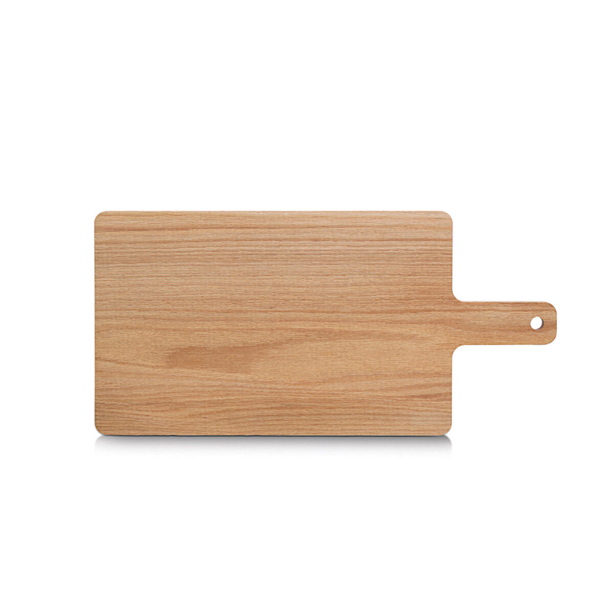 ZELLER 25682 Schneide-/ Servierbrett mit Griff, Eiche, ca. 53 x 26 x 1,9 cm