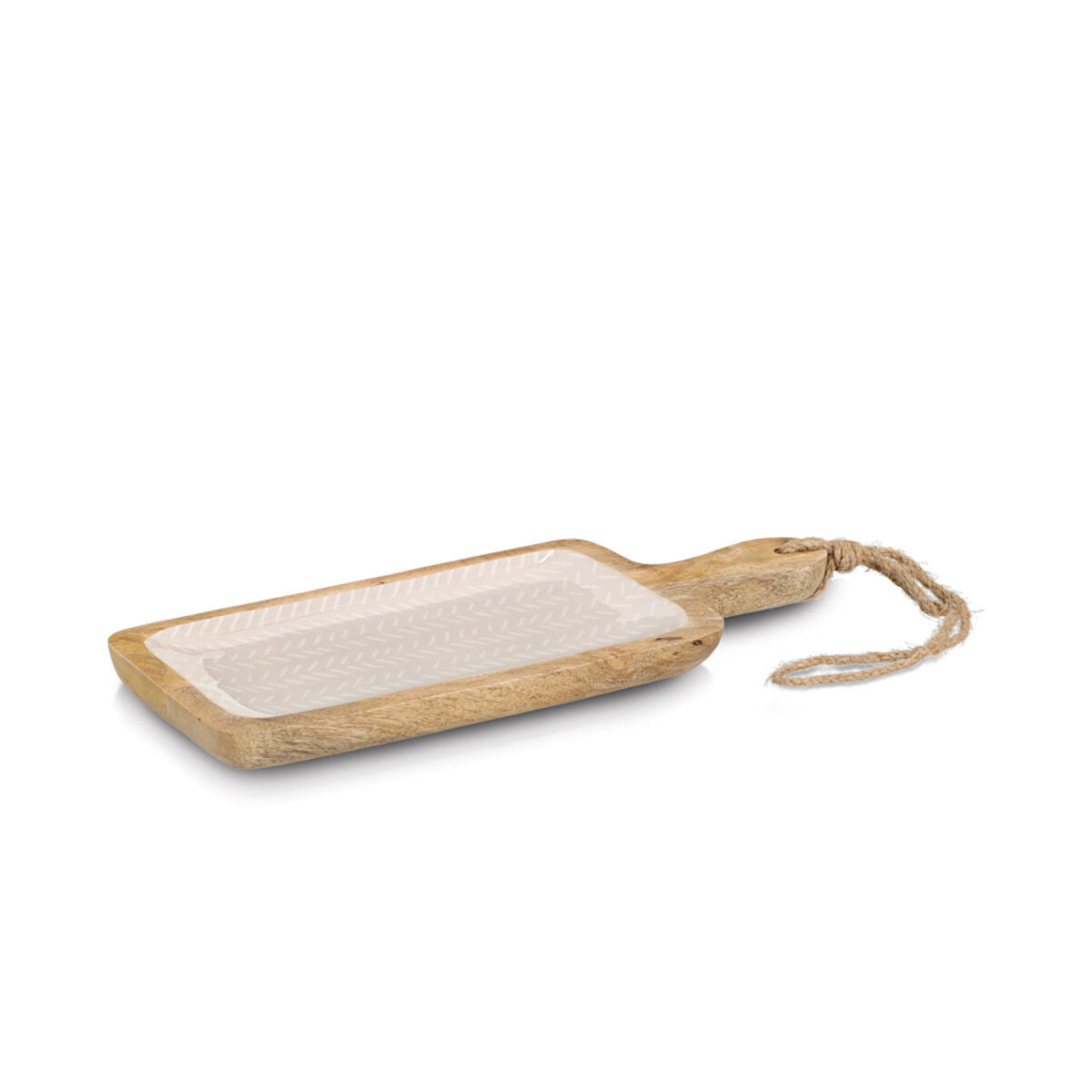 ZELLER 25691 Servierbrett BEIGE aus Mangoholz, ca. 38 x 15,2 x 2,5 cm