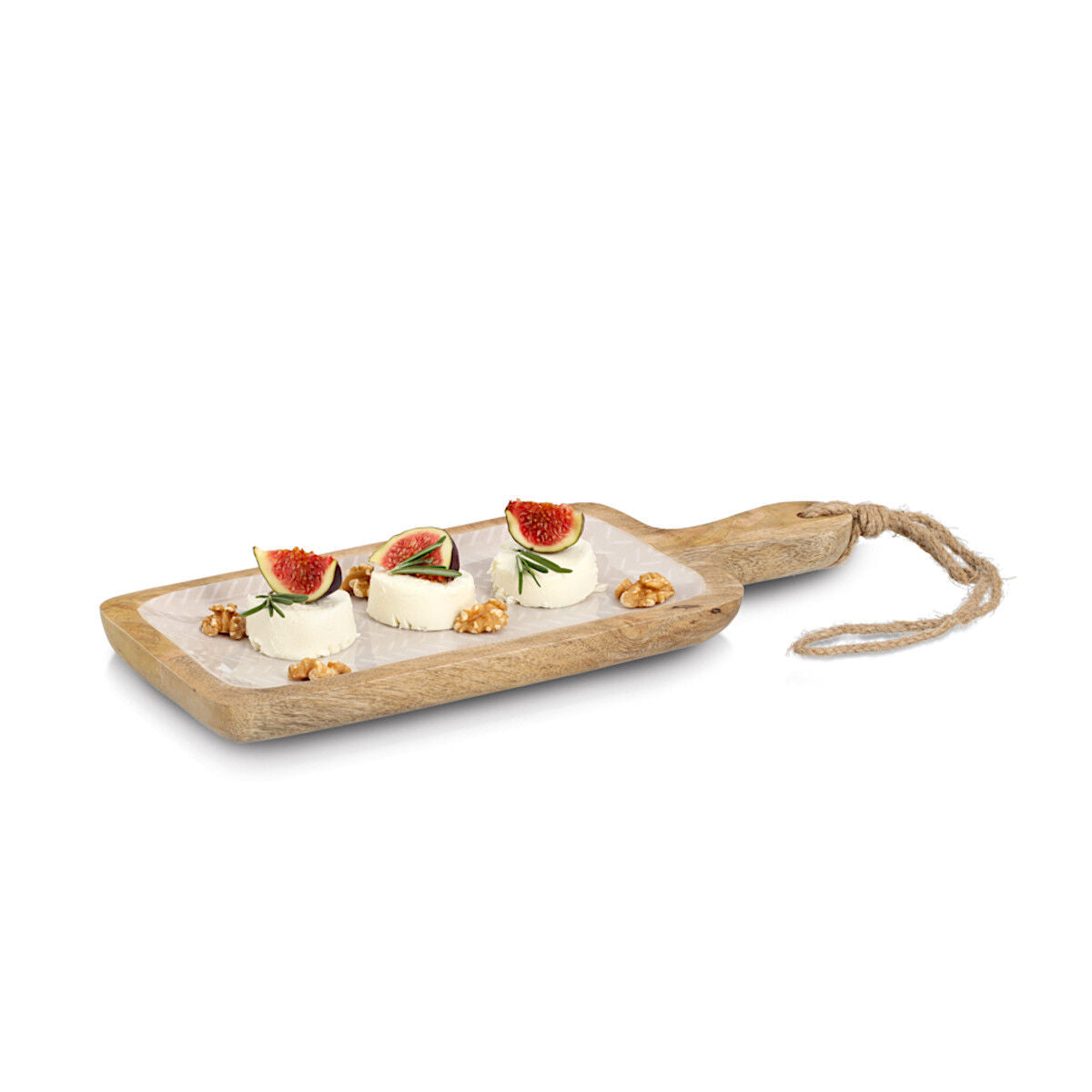 ZELLER 25691 Servierbrett BEIGE aus Mangoholz, ca. 38 x 15,2 x 2,5 cm