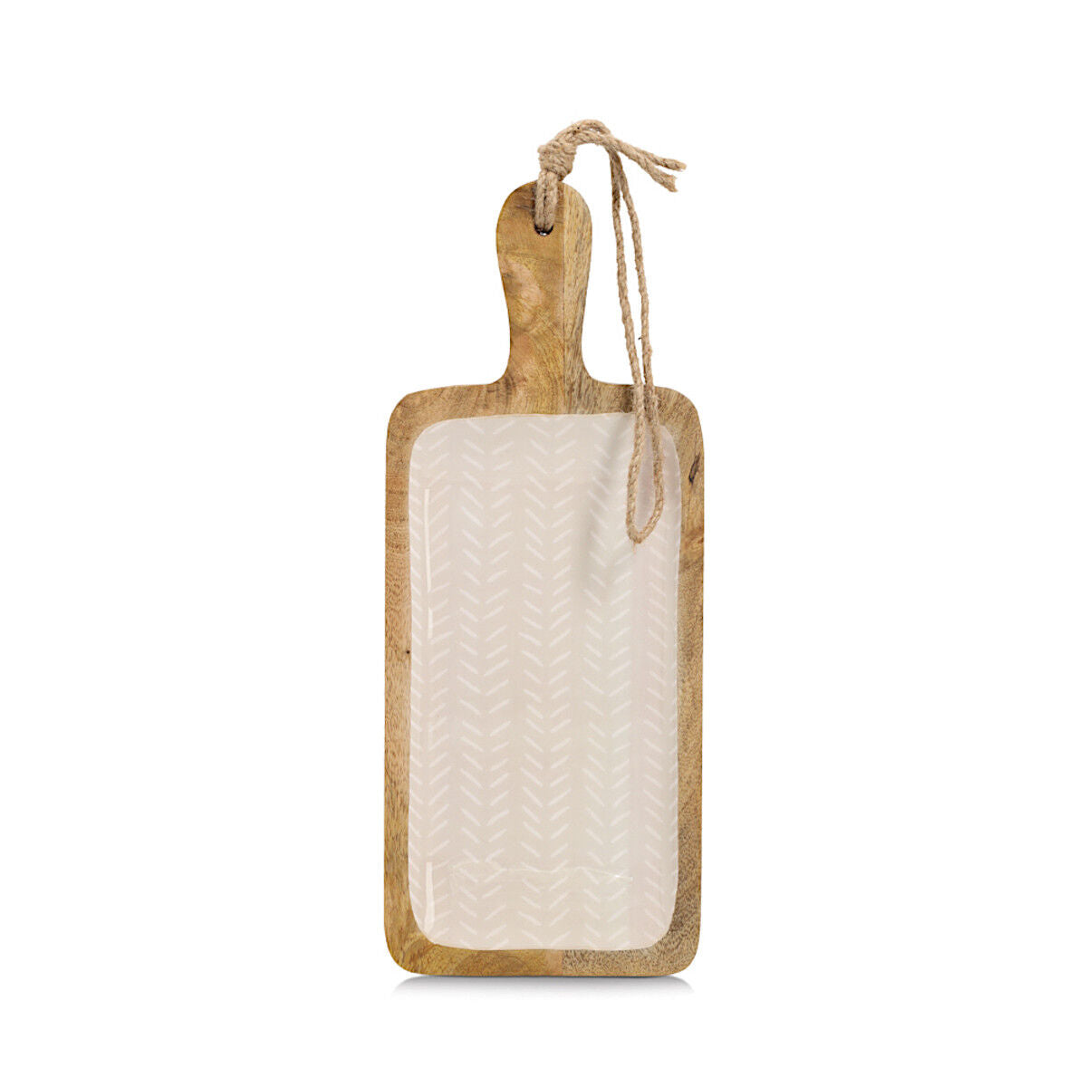 ZELLER 25691 Servierbrett BEIGE aus Mangoholz, ca. 38 x 15,2 x 2,5 cm