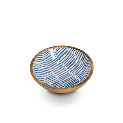 ZELLER 25694 Schale BLAU, Mangoholz, ca. Ø 20 x 6 cm