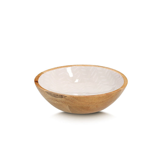 ZELLER 25695 Schale BEIGE, Mangoholz, ca. Ø 20 x 6 cm