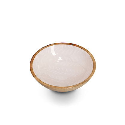 ZELLER 25695 Schale BEIGE, Mangoholz, ca. Ø 20 x 6 cm