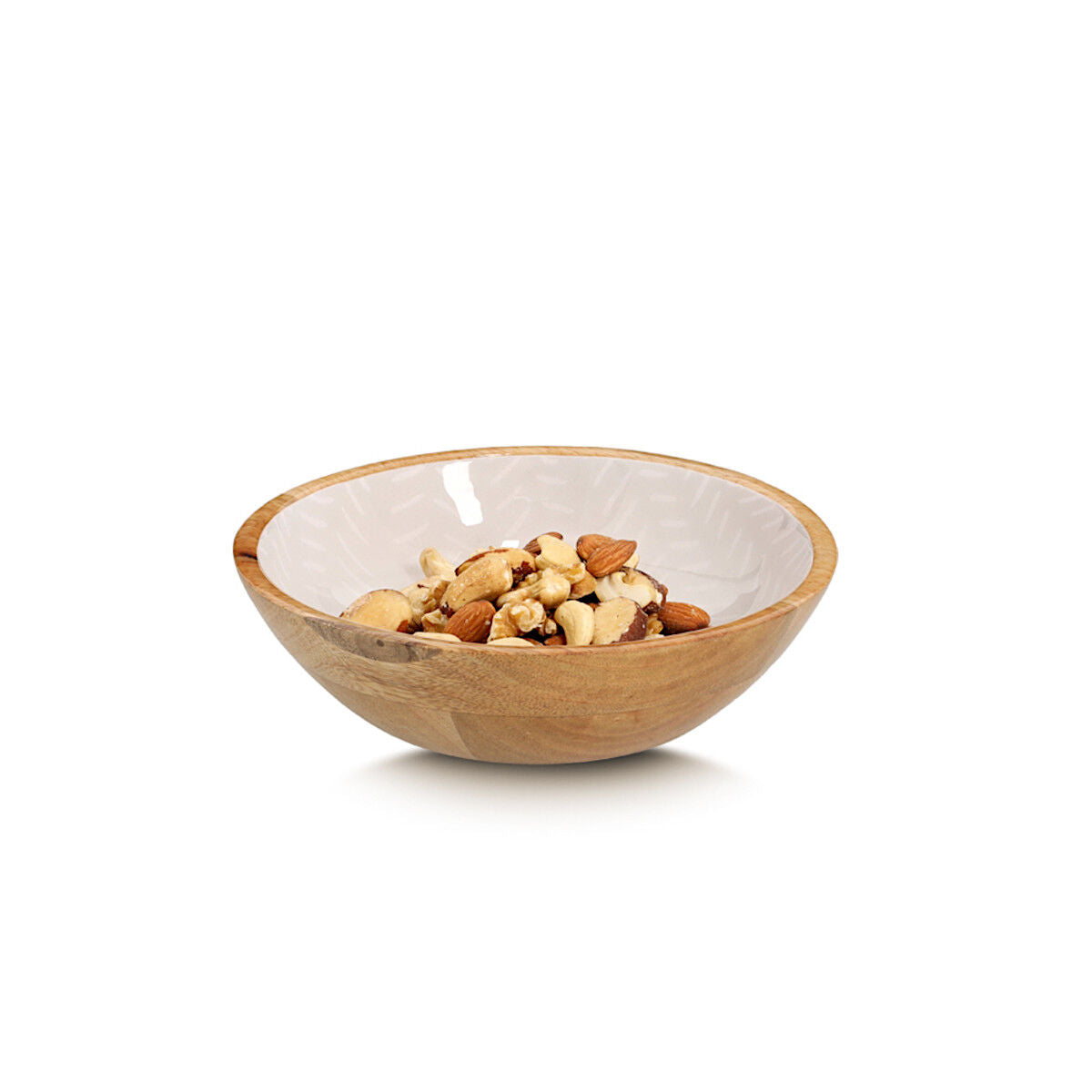 ZELLER 25695 Schale BEIGE, Mangoholz, ca. Ø 20 x 6 cm