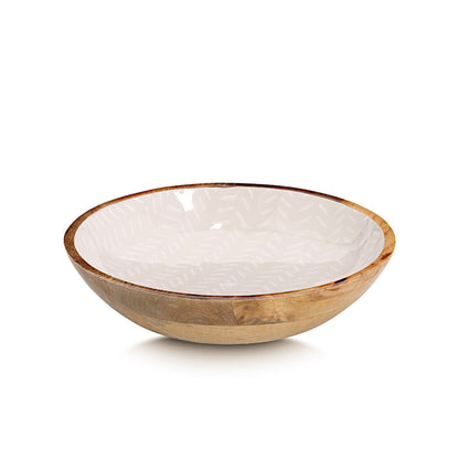 ZELLER 25696 Schale BEIGE, Mangoholz, ca. Ø 25 x 6 cm