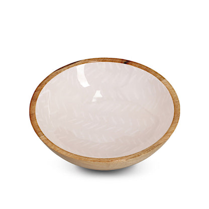 ZELLER 25696 Schale BEIGE, Mangoholz, ca. Ø 25 x 6 cm