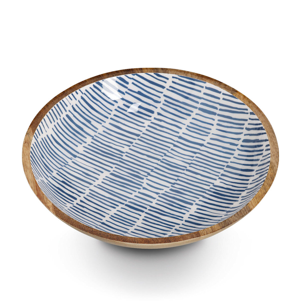 ZELLER 25697 Schale BLAU, Mangoholz, ca. Ø 30 x 6 cm