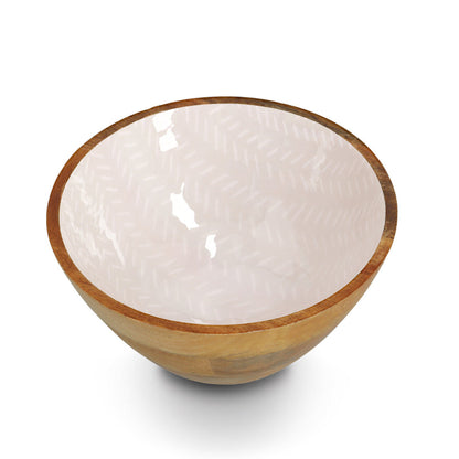 ZELLER 25698 Schale BEIGE, Mangoholz, ca. Ø 25 x 12 cm