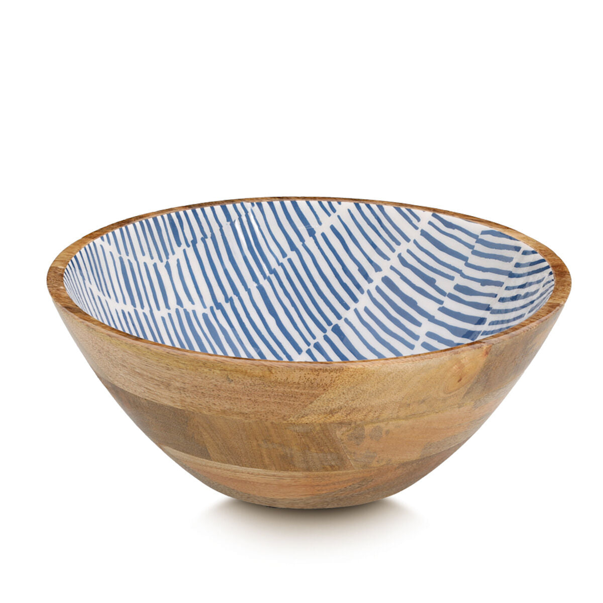 ZELLER 25699 Schale BLAU, Mangoholz, ca. Ø 30 x 12 cm