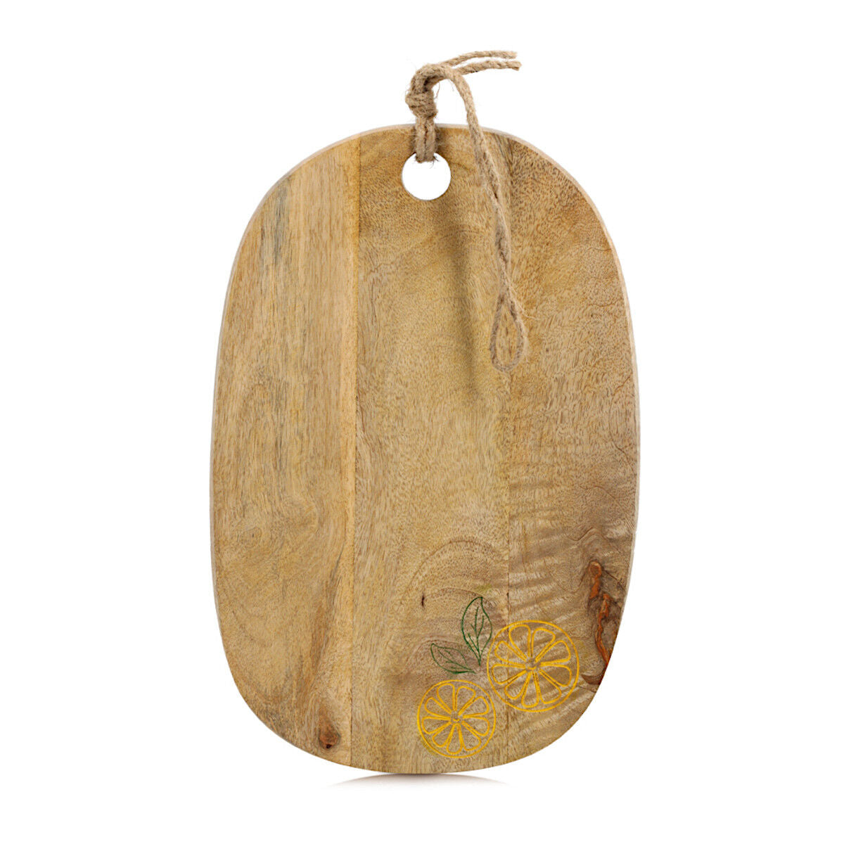 ZELLER 25705 Schneide-/ Servierbrett LEMON aus Mangoholz, ca. 38 x 25 x 2 cm