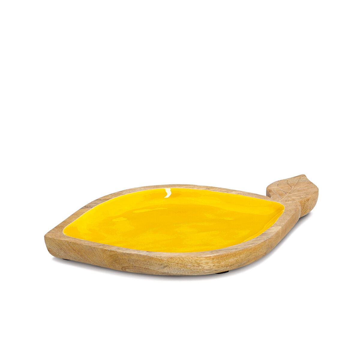 ZELLER 25706 Servierschale LEMON aus Mangoholz, ca. 37 x 23 x 2 cm