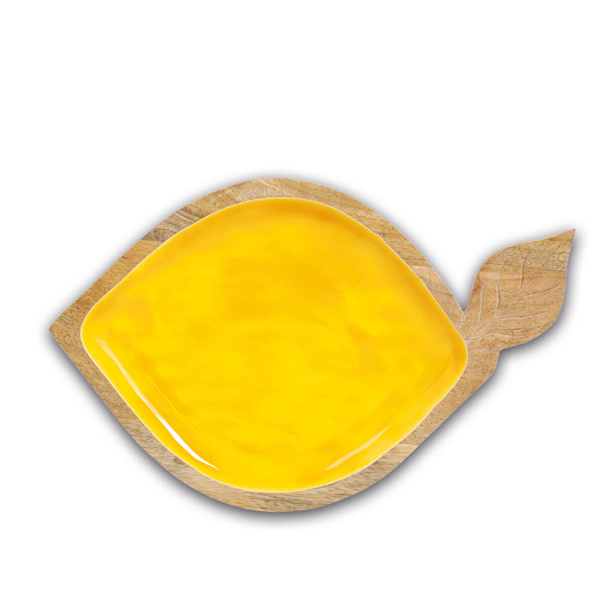 ZELLER 25706 Servierschale LEMON aus Mangoholz, ca. 37 x 23 x 2 cm