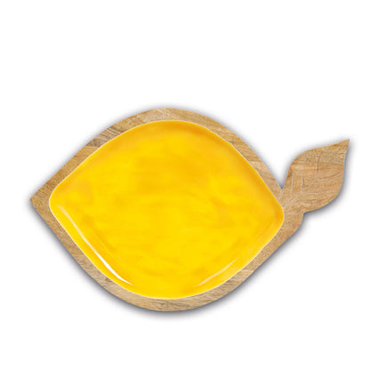 ZELLER 25706 Servierschale LEMON aus Mangoholz, ca. 37 x 23 x 2 cm