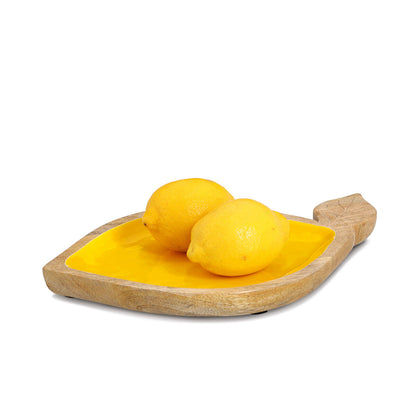 ZELLER 25706 Servierschale LEMON aus Mangoholz, ca. 37 x 23 x 2 cm