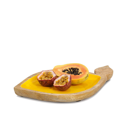 ZELLER 25706 Servierschale LEMON aus Mangoholz, ca. 37 x 23 x 2 cm