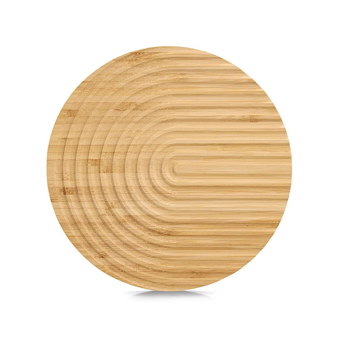 ZELLER 25717 Topfuntersetzer, rund aus Bambus, ca. Ø 25 x 1,5 cm