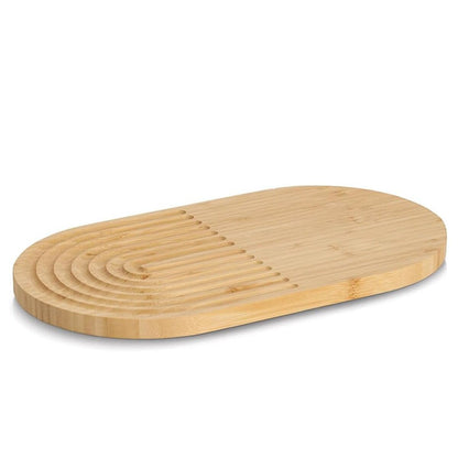 ZELLER 25718 Topfuntersetzer, oval aus Bambus, ca. 35 x 20 x 1,5 cm