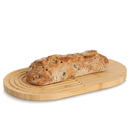 ZELLER 25718 Topfuntersetzer, oval aus Bambus, ca. 35 x 20 x 1,5 cm