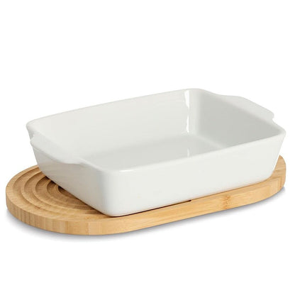ZELLER 25718 Topfuntersetzer, oval aus Bambus, ca. 35 x 20 x 1,5 cm