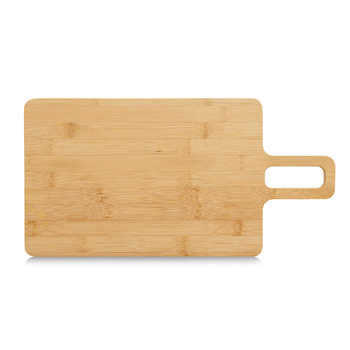 ZELLER 25723 Schneide-/ Servierbrett aus Bambus mit Griff, ca. 43,0 x 22,0 x 1,5 cm