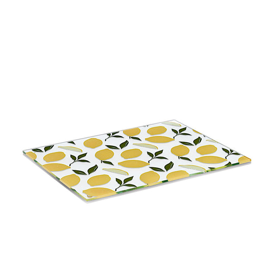 ZELLER 26337 Glasschneideplatte LEMON aus Sicherheitsglas, ca. 40 x 30 cm