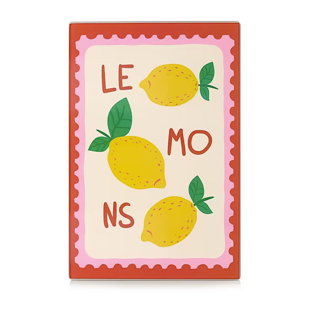 ZELLER 26341 Glasschneideplatte ITALIAN LEMONS aus Sicherheitsglas, ca. 30 x 20 x 0,8 cm