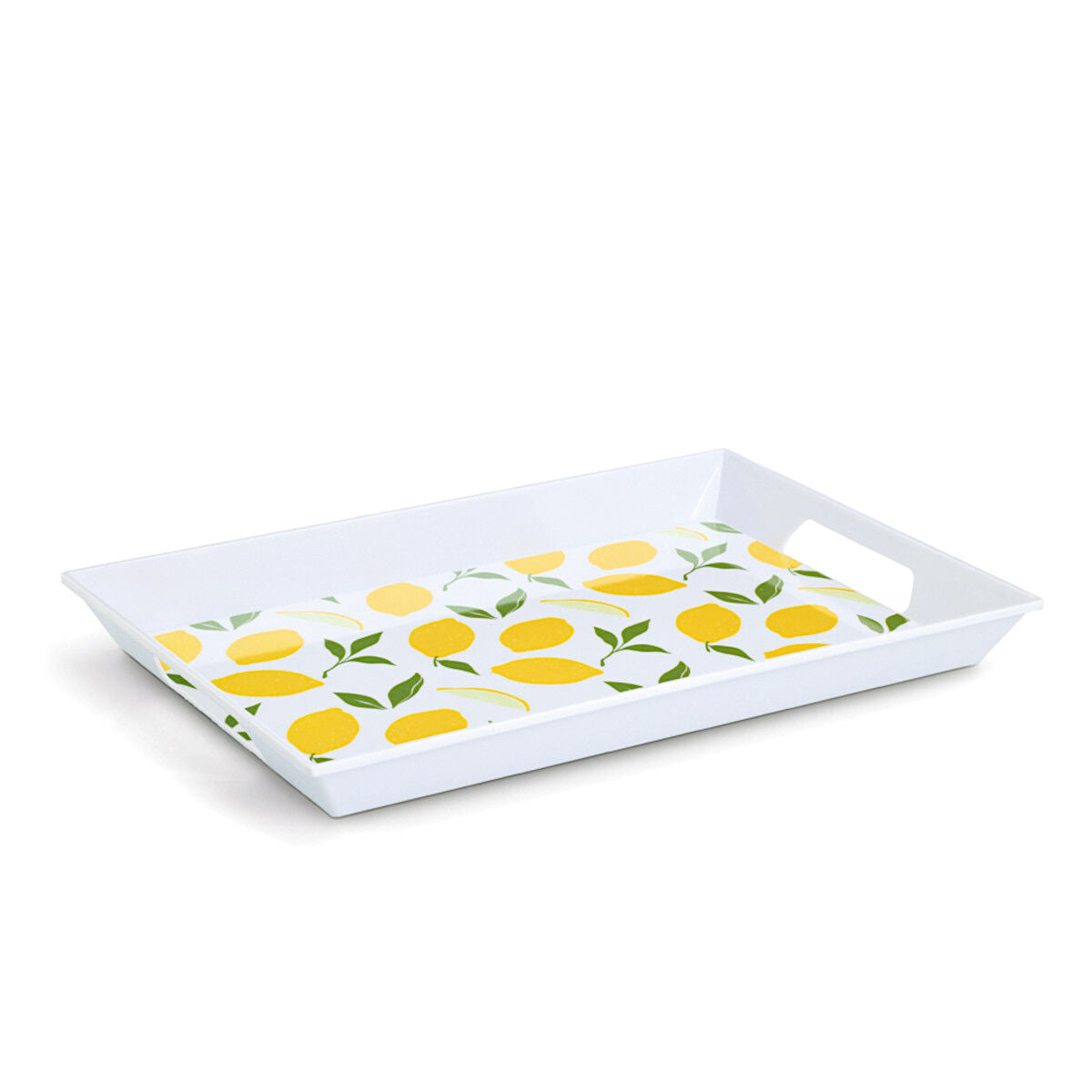 ZELLER 26472 Melamintablett LEMONS mit Tragegriffen, ca. 50 x 35 x 5 cm