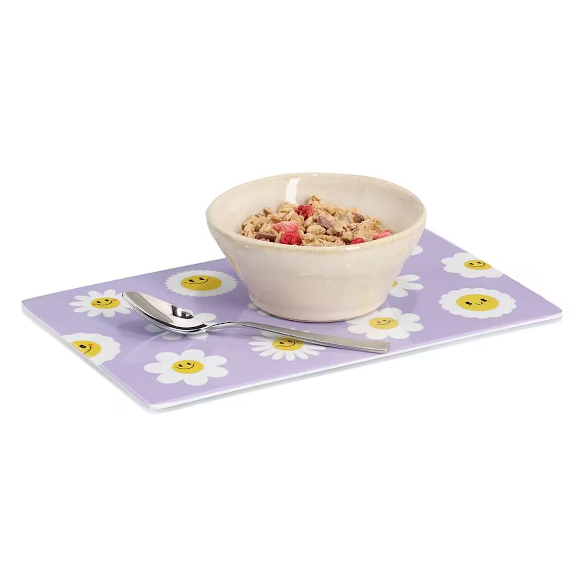 ZELLER 26485 Frühstücksbrettchen HAPPY FLOWERS aus Melamin