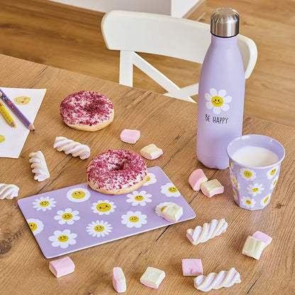 ZELLER 26485 Frühstücksbrettchen HAPPY FLOWERS aus Melamin