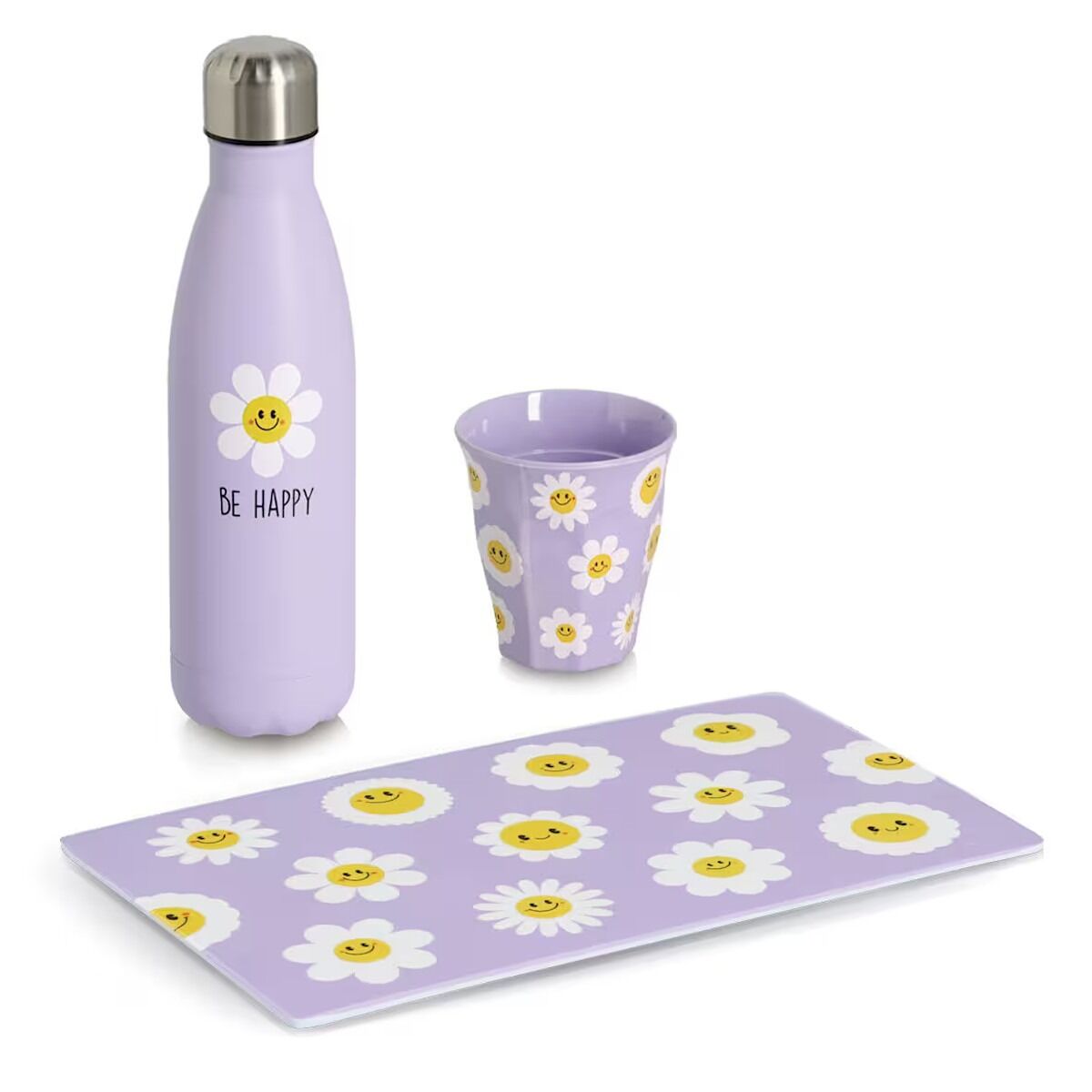 ZELLER 26485 Frühstücksbrettchen HAPPY FLOWERS aus Melamin