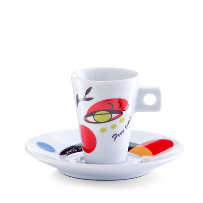 ZELLER 26505 Espresso-Set FACES, 12-tlg., Porzellan