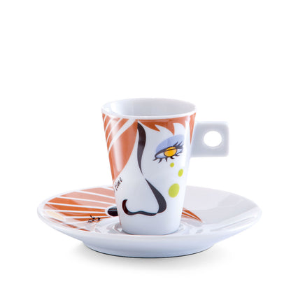 ZELLER 26505 Espresso-Set FACES, 12-tlg., Porzellan