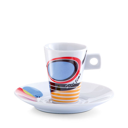 ZELLER 26505 Espresso-Set FACES, 12-tlg., Porzellan