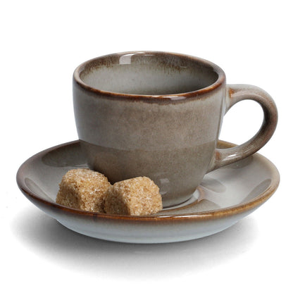 ZELLER 26509 Espresso-Set TAUPE, 8-tlg., Keramik