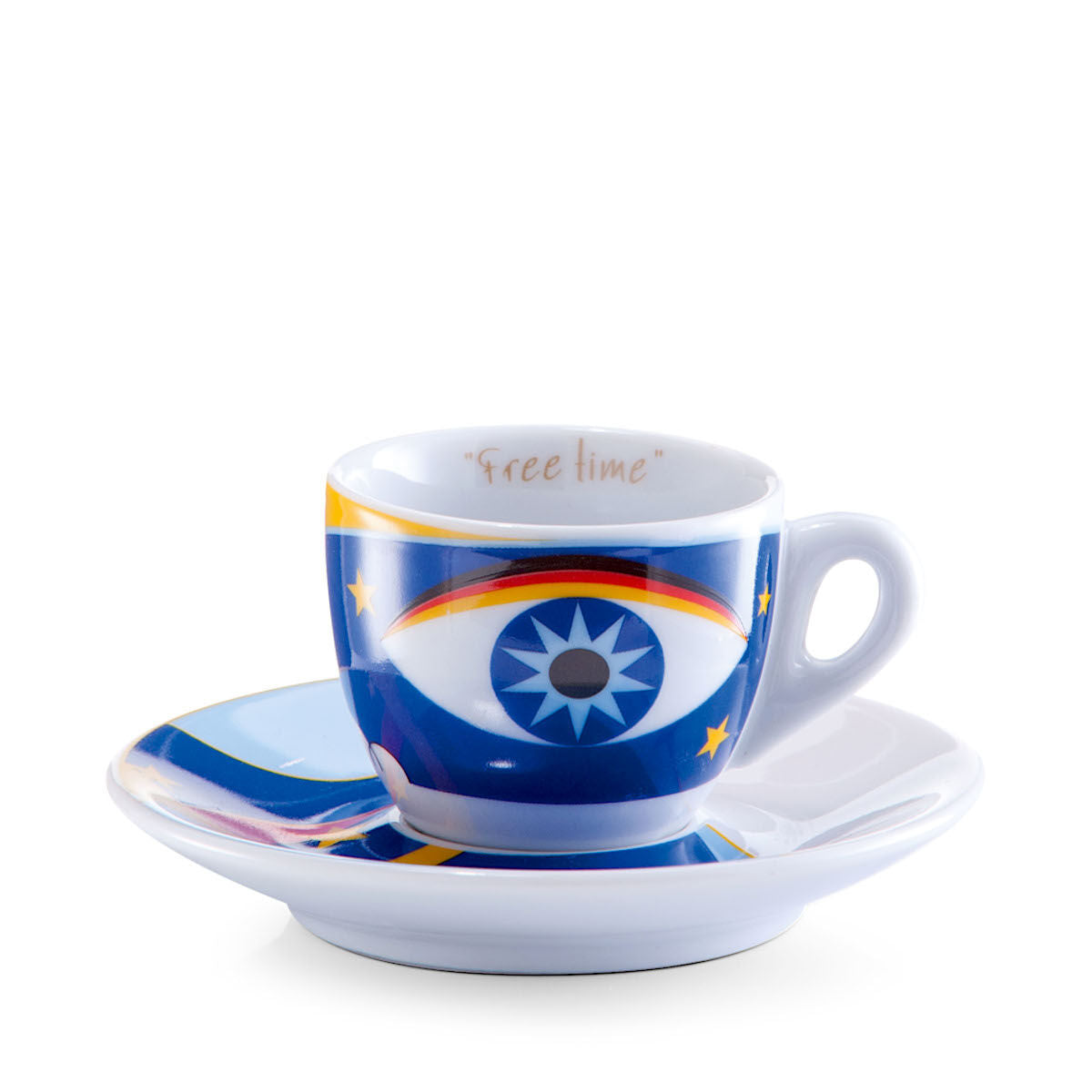 ZELLER 26510 Espresso-Set MAGIC EYES, 12-tlg., Porzellan