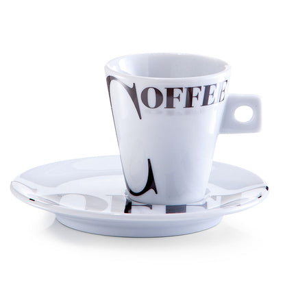 ZELLER 26540 Espresso-Set COFFEE STYLE, 8-tlg., Porzellan