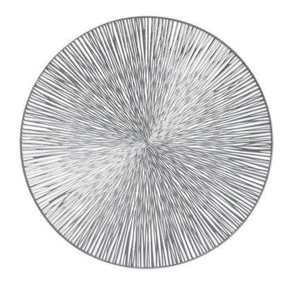 ZELLER 27123 Platzset, Kunststoff, SILBER, ca. Ø 38 cm