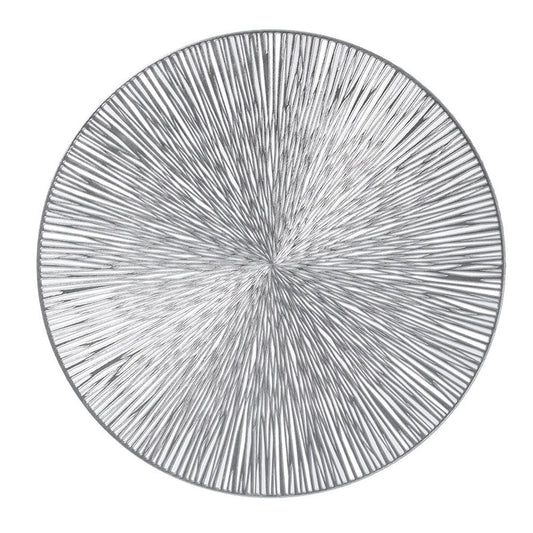 ZELLER 27123 Platzset, Kunststoff, SILBER, ca. Ø 38 cm
