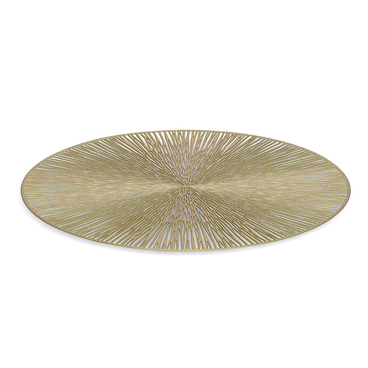 10er SET ZELLER 27124 Platzset, Kunststoff, GOLD, ca. Ø 38 cm