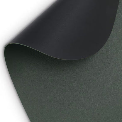 ZELLER 27150 Platzset 2 TONE, Kunstleder, schwarz/dunkelgrün, ca. 34 x 42 cm