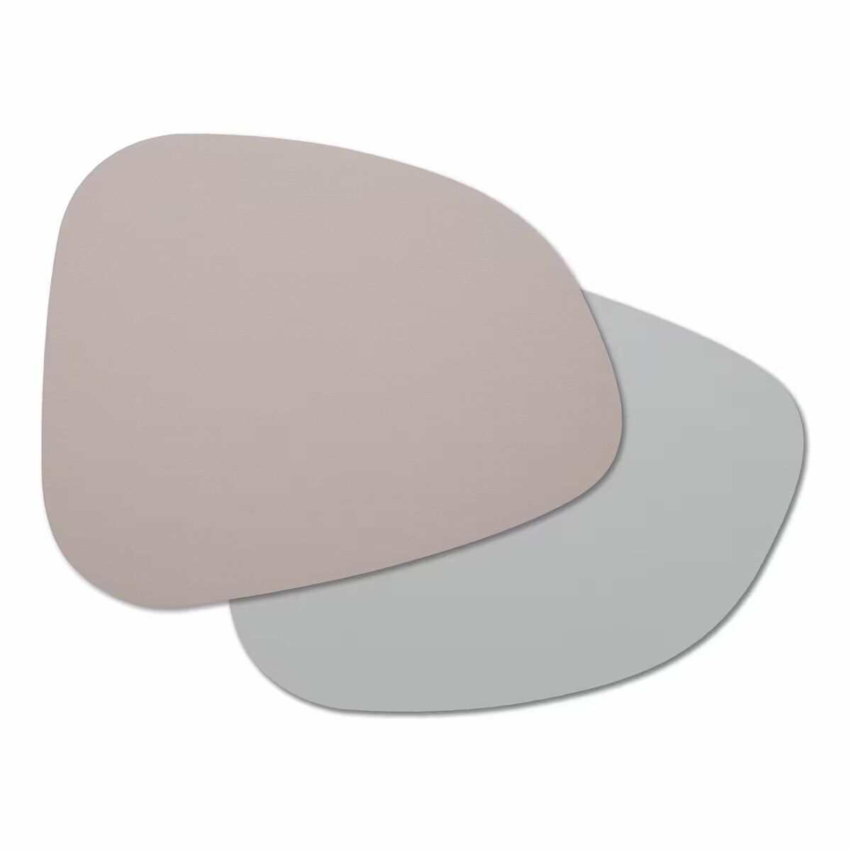 ZELLER 27151 Platzset 2 TONE, Kunstleder, greige/grau, ca. 34 x 42 cm