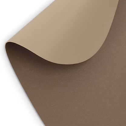 ZELLER 27155 Glasuntersetzer-Set 2 TONE 4-tlg., Kunstleder, beige/braun, ca. 10 x 12 cm