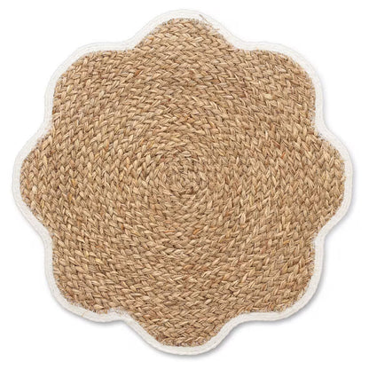 ZELLER 27158 Platzset aus Grasgeflecht, weiß, ca. Ø 38,5 cm