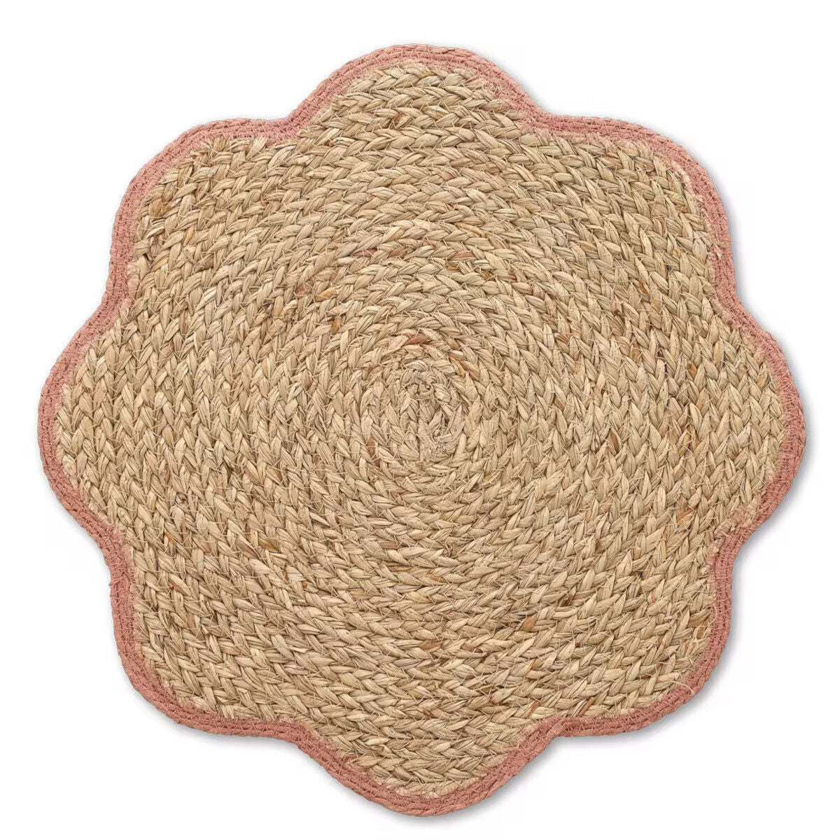 ZELLER 27159 Platzset aus Grasgeflecht, altrosa, ca. Ø 38,5 cm