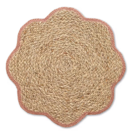 ZELLER 27159 Platzset aus Grasgeflecht, altrosa, ca. Ø 38,5 cm