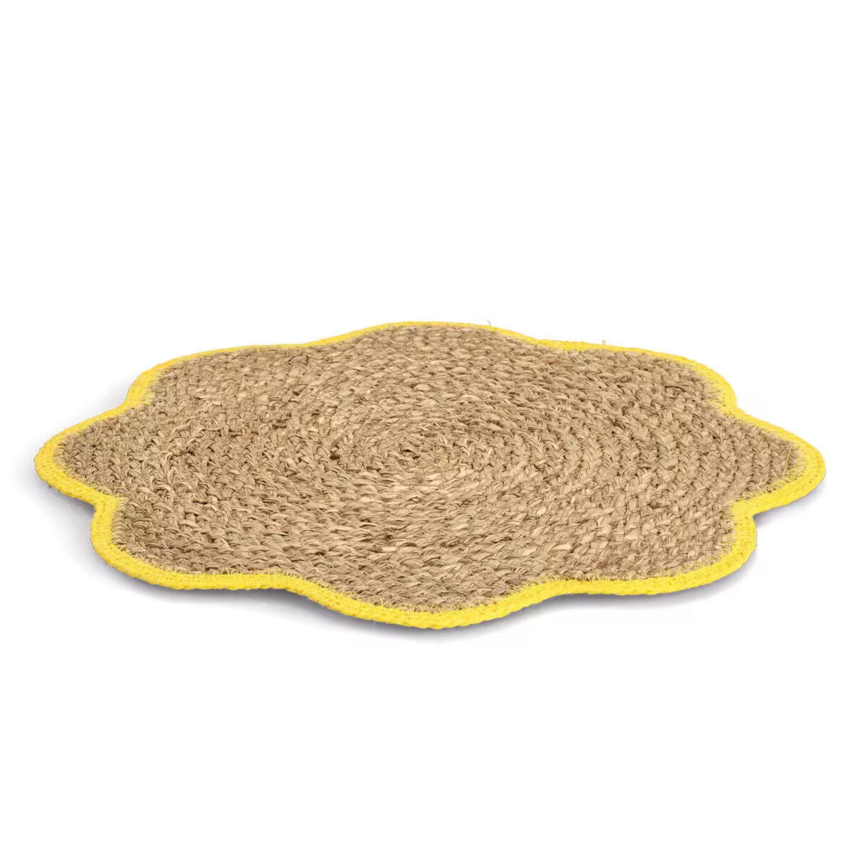 ZELLER 27160 Platzset aus Grasgeflecht, gelb, ca. Ø 38,5 cm