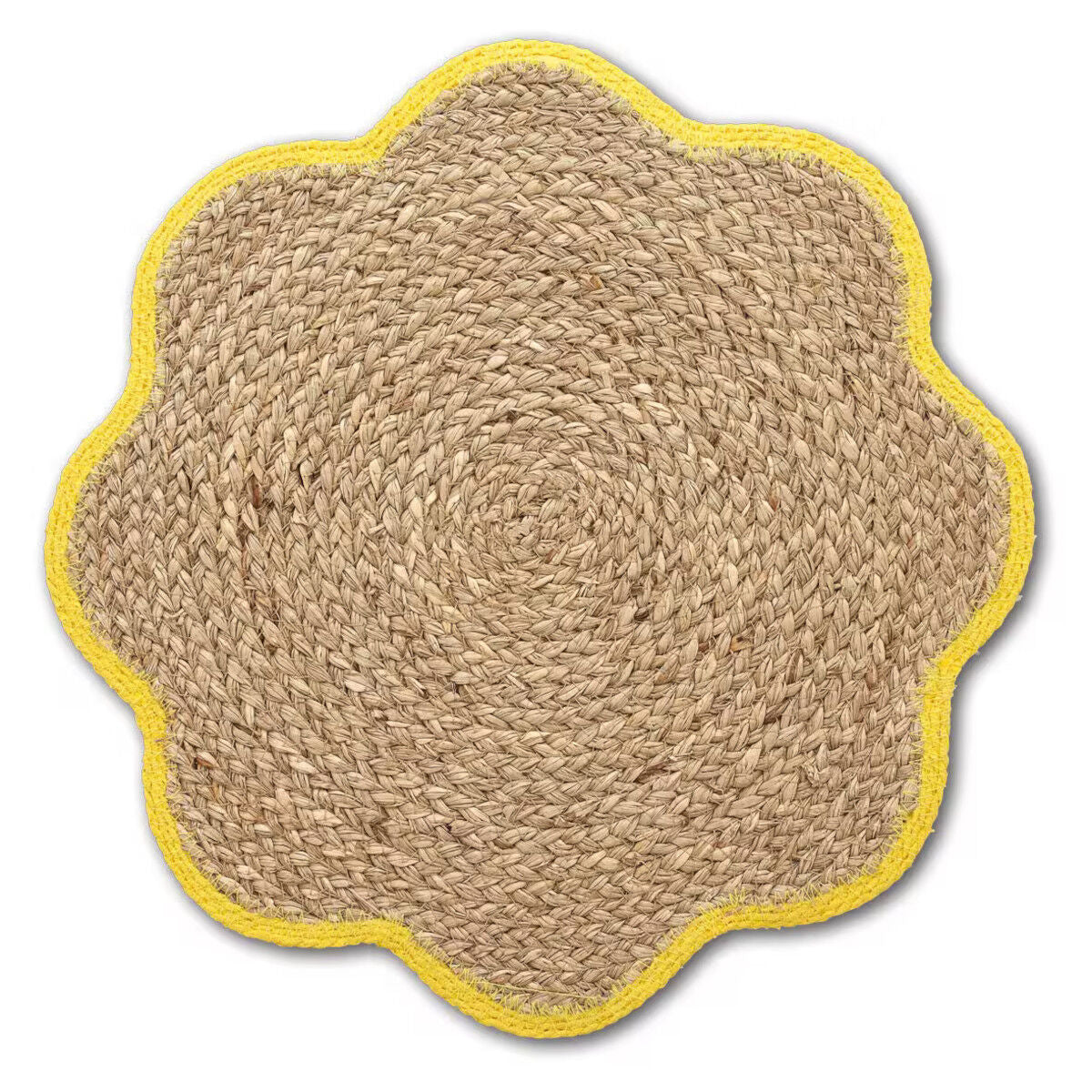 ZELLER 27160 Platzset aus Grasgeflecht, gelb, ca. Ø 38,5 cm