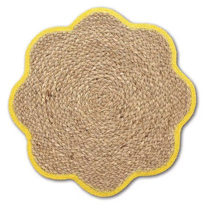 ZELLER 27160 Platzset aus Grasgeflecht, gelb, ca. Ø 38,5 cm