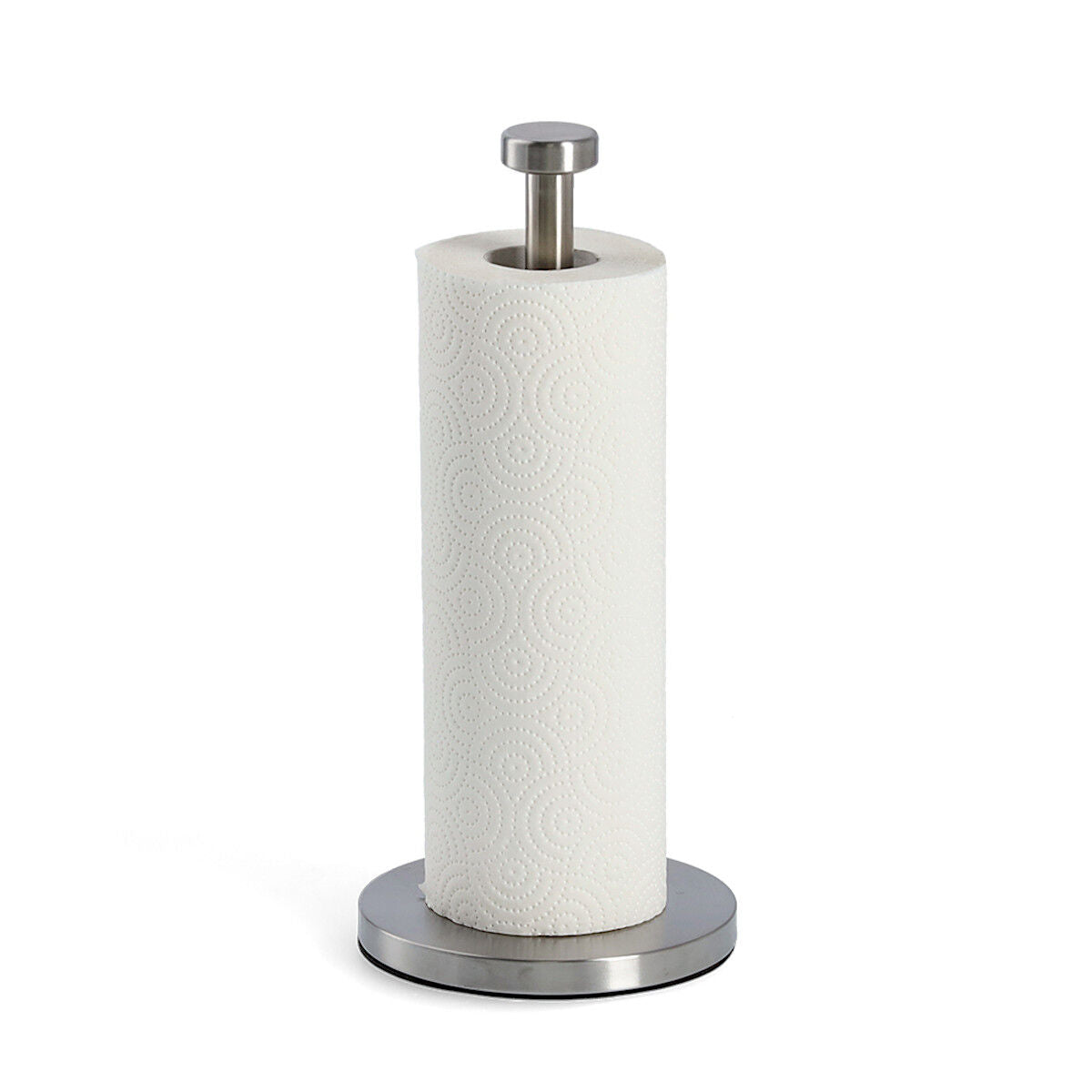 ZELLER Küchenrollenhalter 27242 Edelstahl inkl. Küchenrolle, ca. Ø 13 x 32 cm