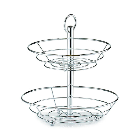 ZELLER Obst-Etagere 27302 Metall, verchromt, ca. Ø 26 x 29 cm